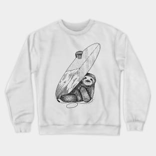 surf sloth Crewneck Sweatshirt